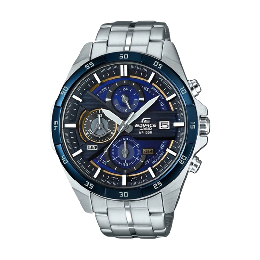 Casio Edifice EFR-556DB-2AVUEF мъжки часовник със синьо IP покритие и стоманена верига