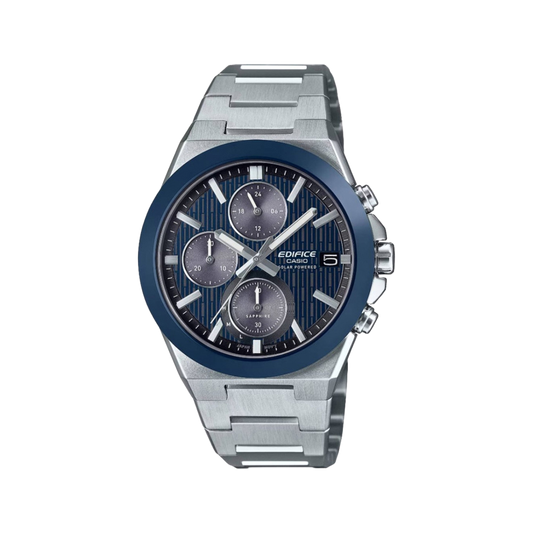 Casio Edifice EFS-S650D-2AEF соларен часовник със син циферблат и стоманена каишка