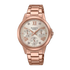 Casio Sheen SHE-3516PG-9AUEF е дамски часовник от серията Sheen на Casio, който предлага стилен и елегантен дизайн, с акцент върху модната и женствена визия. Ето някои от характеристиките и особеностите на този конкретен модел