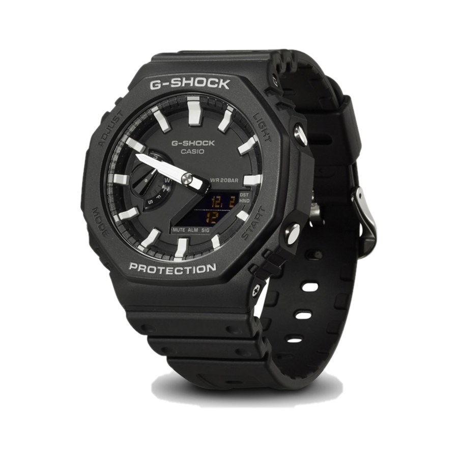 Casio G-Shock GA-2100-1AER CasiOak часовник страничен изглед MorisMag