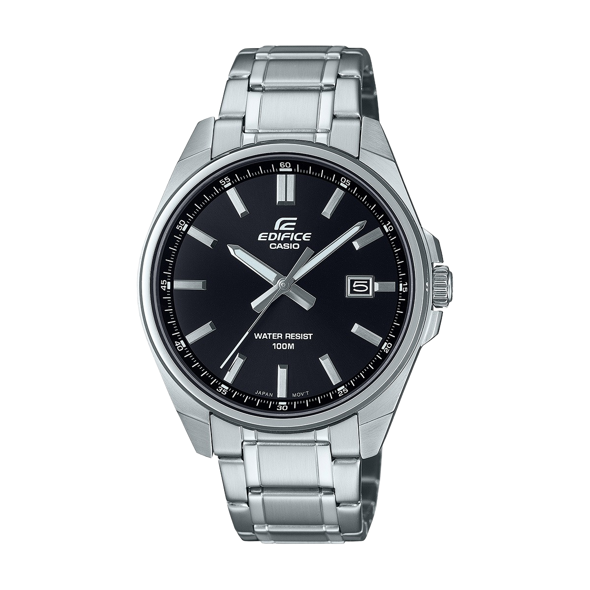 Casio Edifice EFV-150D-1AVUEF мъжки часовник с черен циферблат и стоманена каишка
