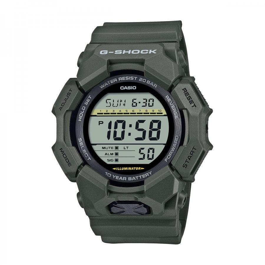Casio G-Shock GD-010-3ER зелен дигитален часовник с 10-годишна батерия