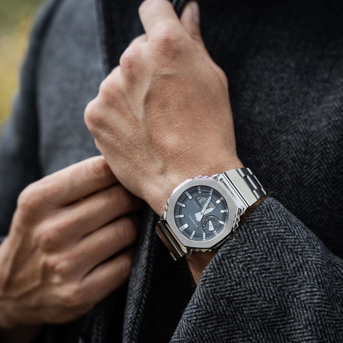 Casio G-Shock GM-2110D-8AER G-Steel аналогово-дигитален циферблат антрацит