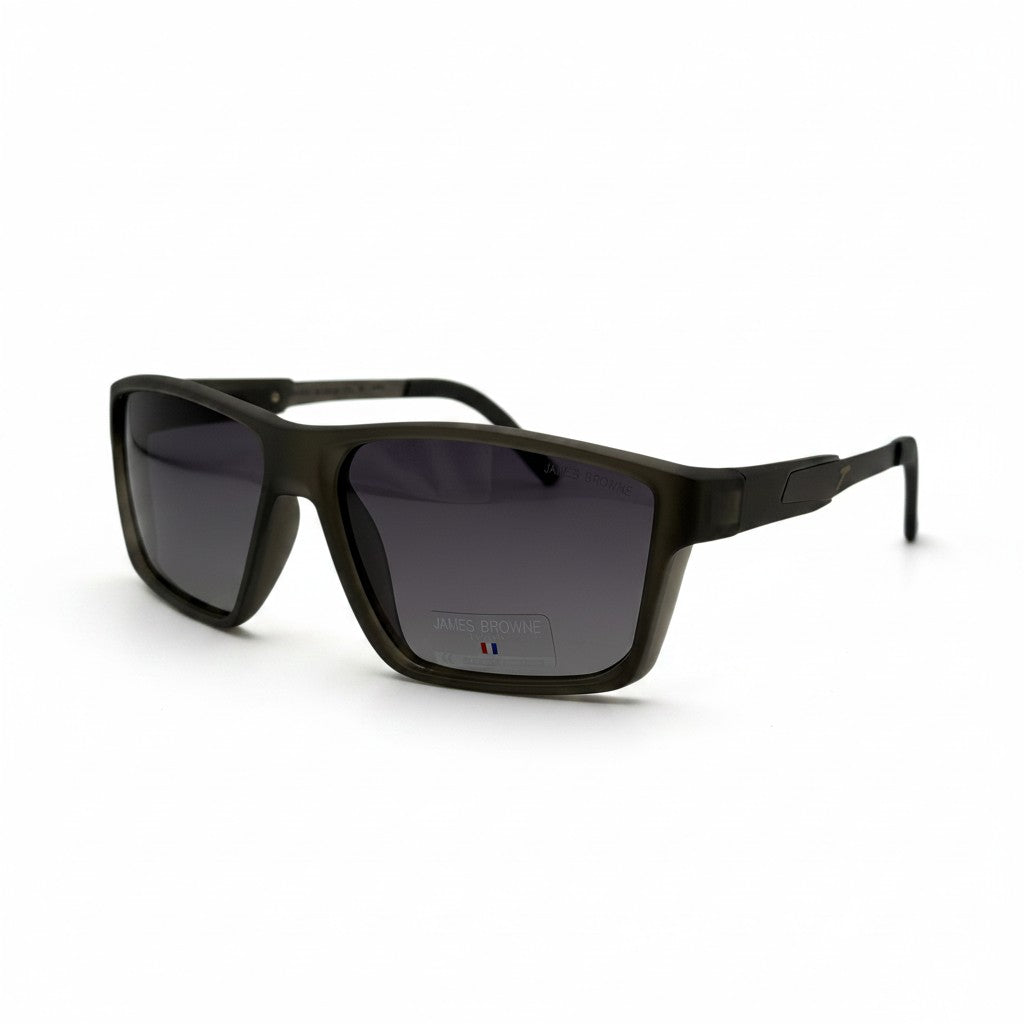 James Browne JB 379 сив мат сиви стъкла мъжки слънчеви очила поляризирани UV400 страна