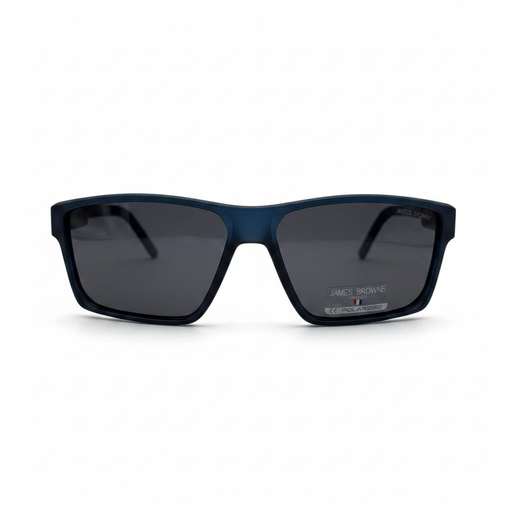 James Browne JB 379 син мат сини стъкла мъжки слънчеви очила поляризирани UV400 отпред
