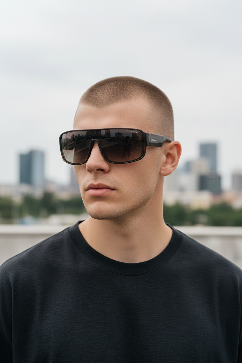James Browne JB 406 мъжки слънчеви очила черни поляризирани UV400 на модел
