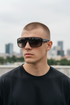 James Browne JB 406 мъжки слънчеви очила черни поляризирани UV400 на модел