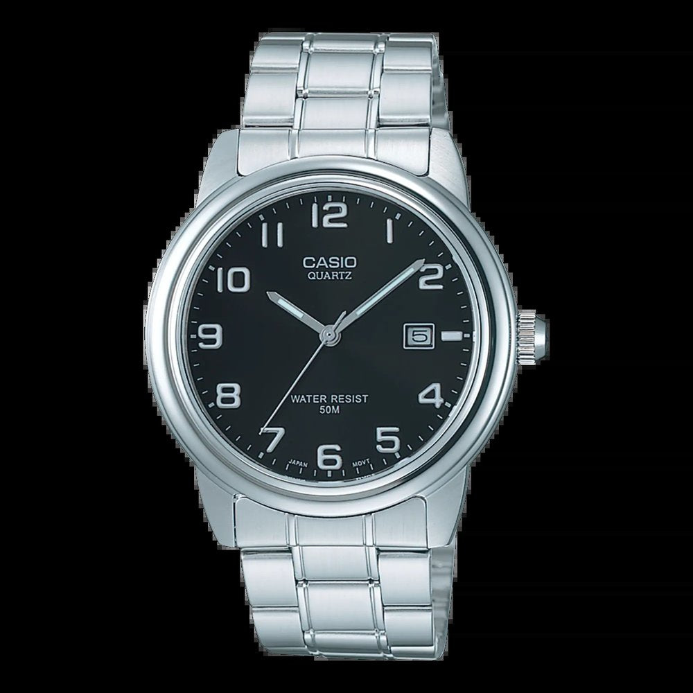 Casio MTP-1221A-1AVEG мъжки часовник черен циферблат стомана MorisMag