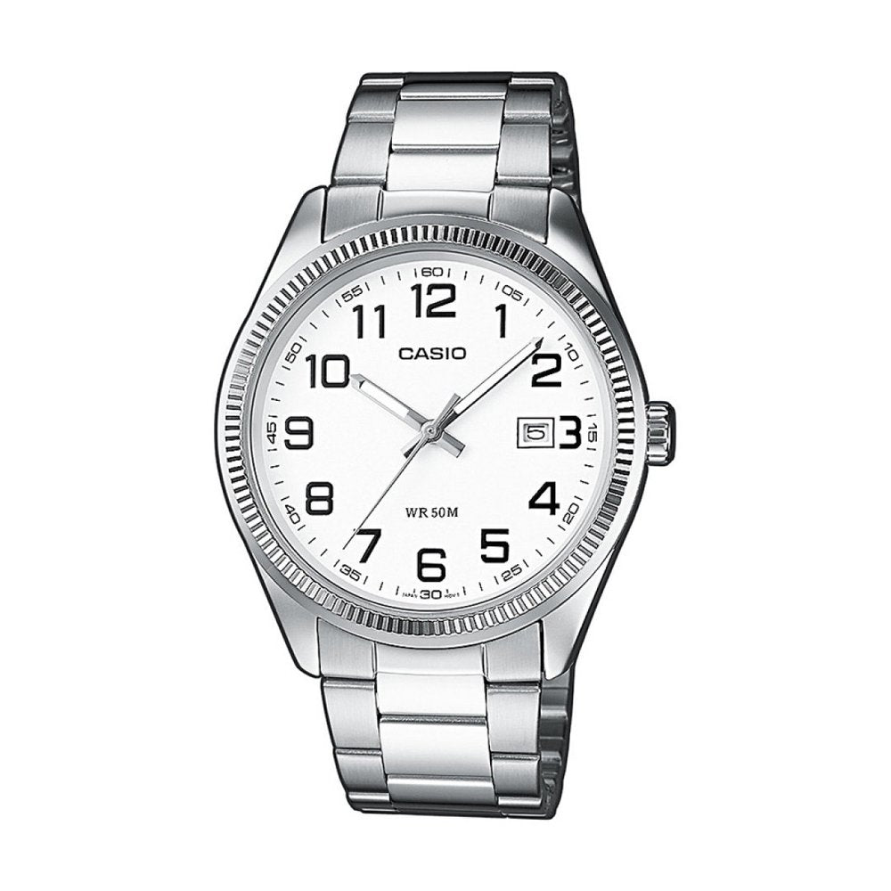 Casio MTP-1302PD-7BVEF мъжки часовник бял циферблат стомана MorisMag