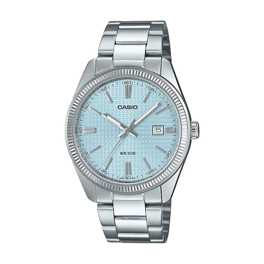 Casio MTP-1302PE-2AVEF мъжки часовник син циферблат стомана MorisMag
